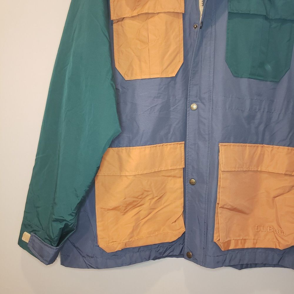 LL Bean Mens Baxter State Hooded Parka Coat Down Jacket XXL 2XL Colorblock RARE - Picture 6 of 9